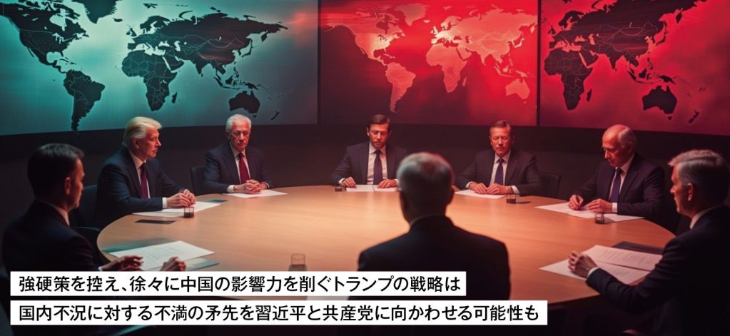 強硬策を控え、徐々に中国の影響力を削ぐトランプの戦略は 国内不況に対する不満の矛先を習近平と共産党に向かわせる可能性も